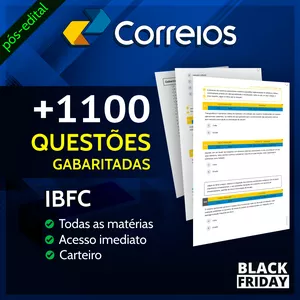 Pacote de questões - Correios - Carteiro, Agente dos Correios 2024