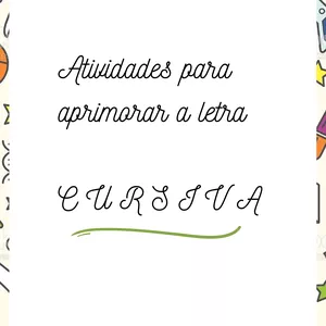 Imagem de capa para o Ebook 🔸 ATIVIDADES INICIAÇÃO LETRA CURSIVA 🔸