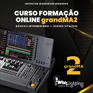 Formação online básica e intermediária de grandMA2 .