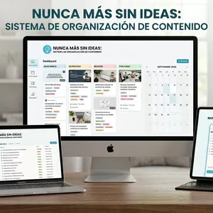 Imagen de portada para Curso online Nunca Más Sin Ideas: Sistema de Organización de Contenido