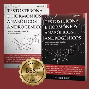 Imagem de capa para o Curso online [De R$389,00 por R$327,00]  2 volumes > Testosterona e hormônios anabólicos androgênicos: da deficiência à reposição, do uso ao abuso. Volumes 1 e 2 (+500 de páginas)(FRETE GRATIS)