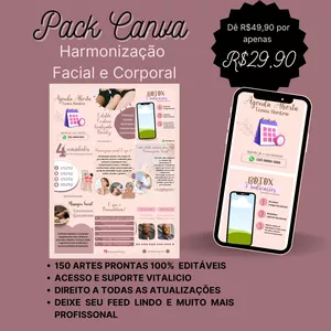 Imagem do curso Pack Canva Harmonização Facial e Corporal