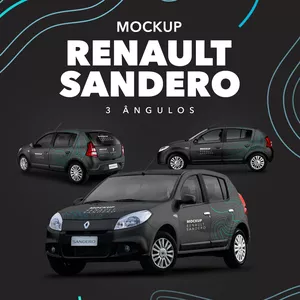 Imagem de capa para o Curso online MOCKUP RENAULT SANDERO - 3 ÂNGULOS