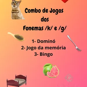 Imagem de capa para o Ebook Combo de Jogos Fonemas /k/ e /g/