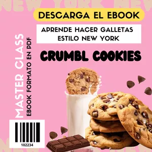 Imagen de portada para Ebook Aprende Hacer Galletas CRUMBL COOKIES Estilo New York