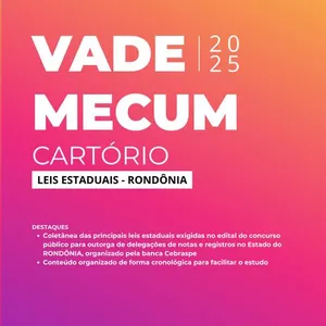 Imagem de capa para o Curso online vendas suspensas - VADE MECUM CARTÓRIOS LEIS ESTADUAIS RONDONIA (físico)