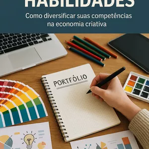 Imagem de capa para o Ebook Portfólio de Habilidades: Como diversificar suas competências na economia criativa