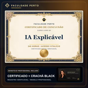 Imagem do curso 🔥 BOLSA 100% [APLICADA] - [MATRÍCULA] CURSO DE FORMAÇÃO EM IA EXPLICÁVEL - ACESSO VITALÍCIO - CRACHÁ BLACK + REGISTRO - CASHBACK R$ 25 - BÔNUS APOSTILA EXTRA - FP