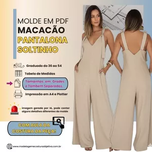 Imagem de capa para o Curso online MQ349 -Molde em PDF - Macacão Pantalona Soltinho (com aula de costura da peça)