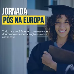 Imagem de capa para o Curso online Jornada Pós-graduação Na Europa. 