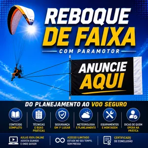 Imagem do curso Curso Completo de Reboque de Faixa com Paramotor | Do Planejamento ao Voo Seguro