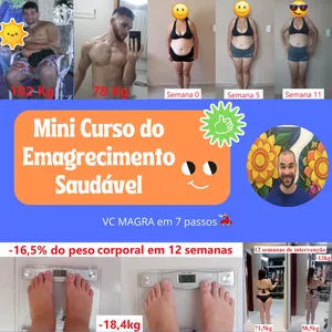 Imagem de capa para o Curso online Mini Curso Do Emagrecimento Saudável - VCMAGRA em 7 passos 💃