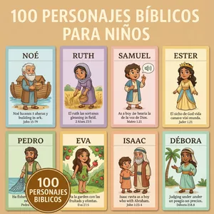 Imagen de portada para Ebook 100 personajes bíblicos para niños