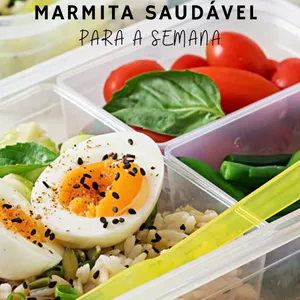 Imagem de capa para o Ebook 'Como preparar marmita saudável - para semana'