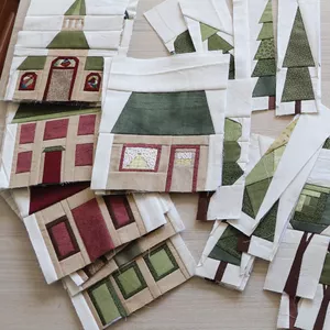Imagem de capa para o Ebook 35 moldes para Foundation: casinhas e árvores + projeto colcha | PATCHWORK