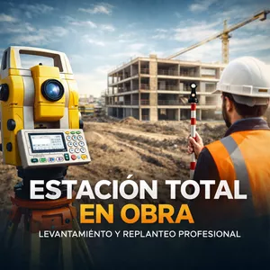 Imagen de portada para Curso online Estacion Total en Obra 