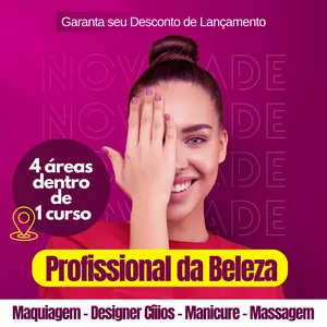 Imagem de capa para o Curso online Combo Profissional da Beleza - 4 Áreas em 1 