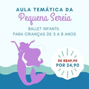 Imagem de capa para o Ebook Ballet Infantil - Aula Temática da Pequena Sereia
