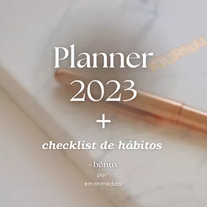 Imagem de capa para o Ebook Planner 2023 + Checklist de hábitos + bônus 