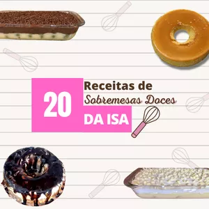 Imagem de capa para o Ebook Receitas de Sobremesas Doces da Isa