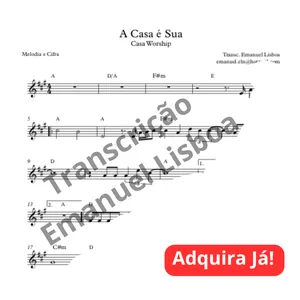 Imagem de capa para o Ebook A Casa é Sua - Hillsong - Partitura