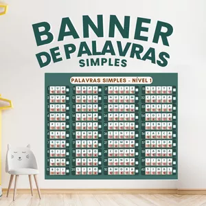 Imagem de capa para o Ebook +1 BANNER FÔNICO DAS PALAVRAS SIMPLES - 1M X 80C