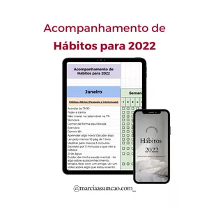 Imagem principal do produto Acompanhamento de Hábitos para 2022