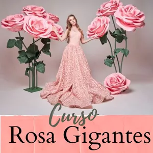 Imagem de capa para o Curso online Curso Como fazer Rosas Gigantes para Decoração de Eventos