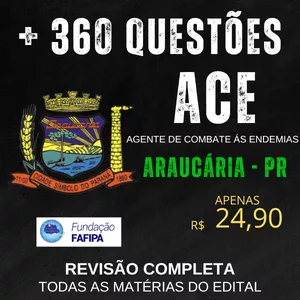 Imagem de capa para o Ebook ARAUCÁRIA/PR - AGENTE DE COMBATE ÁS ENDEMIAS (ACE)