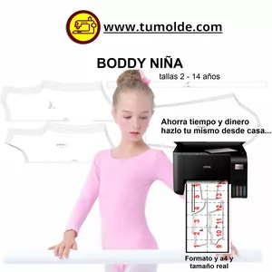 Imagen de portada para Ebook MOLDE - BODY NIÑA 2-12 AÑOS