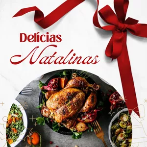 Imagem de capa para o Ebook Delícias Natalinas: Um Festim de Receitas para Celebrar com Sabor