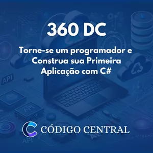Imagem de capa para o Curso online DC360: Torne-se um programador e Construa sua Primeira Aplicação com C#
