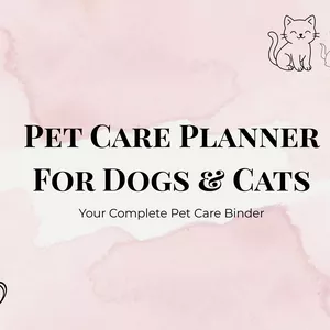 Cover image for Ebook Pet Care Planner Printable | Dog &amp; Cat Health Tracker, Vet Log, First Aid Guide, Pet Expense Tracker, Pet Organizer, Pet Binder PDF