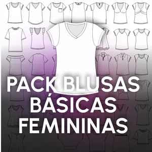 Imagem de capa para o Curso online +30 BASES BLUSAS BÁSICAS - DESENHO TÉCNICO
