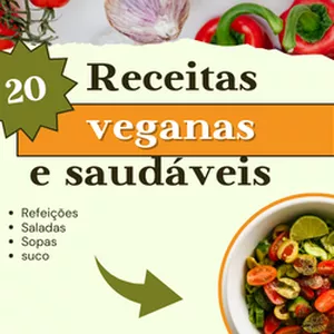 Imagem de capa para o Ebook 20 receitas veganas para  secar em 15 dias 