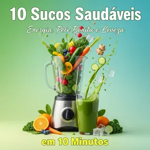 Imagem de capa para o Ebook 10 Receitas de Sucos Saudáveis para Benefícios Corporais