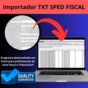 Imagem de capa para o Curso online Programa Excel Importador TXT SPED FISCAL (Programa Automatizado)