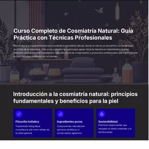 Imagen de portada para Curso online Curso Completo de Cosmiatría Natural: Guía Práctica con Técnicas Profesionales