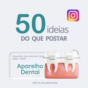 Imagem de capa para o Ebook Ideias de conteúdo para Dentista - Aparelho Dental