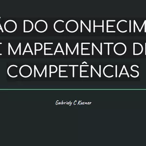 Imagem de capa para o Curso online GESTÃO DO CONHECIMENTO E MAPEAMENTO DE COMPETÊNCIAS