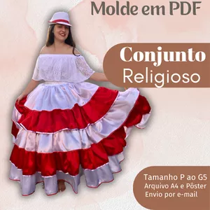 Imagem de capa para o Ebook MOLDE EM PDF CONJUNTO ROUPA RELIGIOSA 