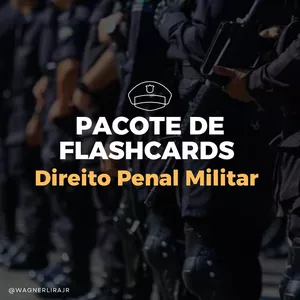 Imagem de capa para o Curso online Pacote de Flashcards Direito Penal Militar