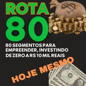 Imagem do curso ROTA 80: 80  segmentos para empreender HOJE MESMO