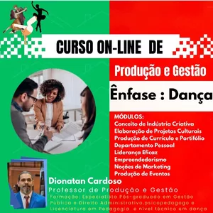 Imagem de capa para o Curso online Produção e Gestão com ênfase na Dança 