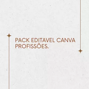 Imagem de capa para o Ebook Pack Editável Canva Profissões 