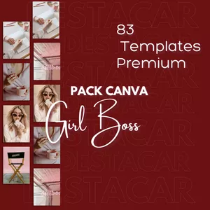 Imagem de capa para o Curso online Pack Canva - Girl Boss