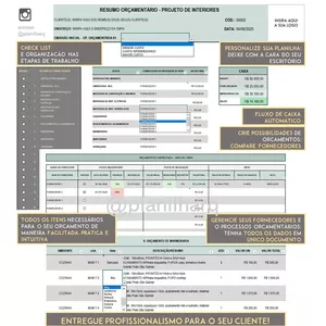 Imagem de capa para o Ebook PLANILHA ORÇAMENTÁRIA PARA PROJETO DE INTERIORES