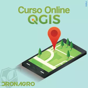 Imagem de capa para o Curso online Geração de mapas 2D e 3D no QGIS a partir de dados cartográficos obtidos com drones