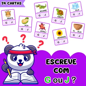 Imagem de capa para o Ebook Escreve com G ou J? Jogo de Ortografia