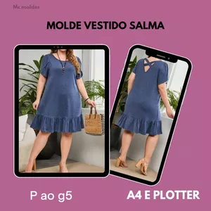 Imagem de capa para o Ebook Molde Vestido Salma 